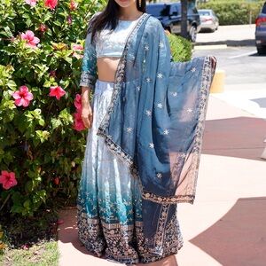 Blue Lehenga with Duppata